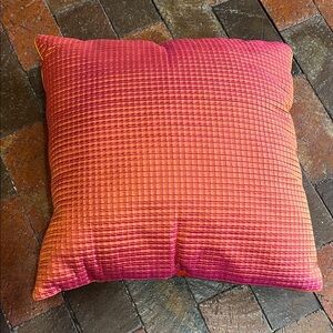 Jim Thompson 17” X 17” Orange throw pillow